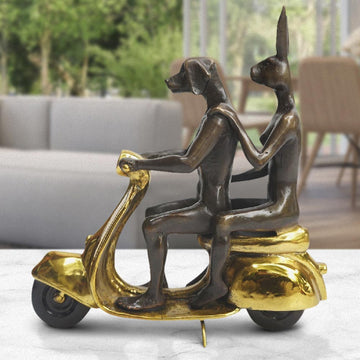 They Rode to Save Wildlife (Bronze Sculpture, Miniature Collection)