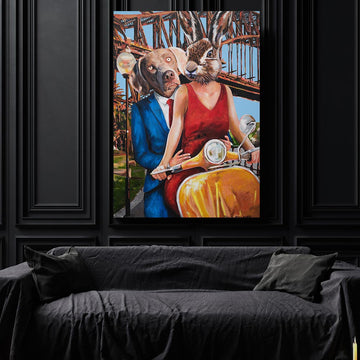 The Vespa Riders had it all (Original Painting)