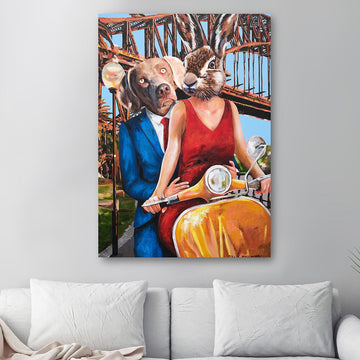 The Vespa Riders had it all (Original Painting)