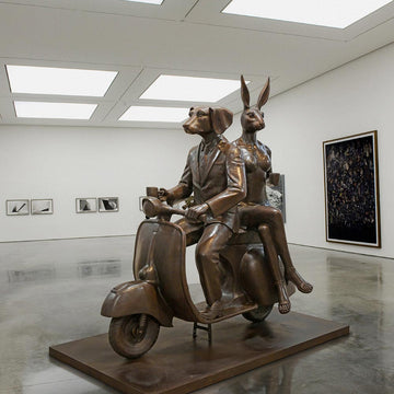 The Vespa Riders from the Bronze Age (Bronze Sculpture)