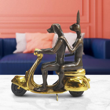 They Rode to Save Wildlife (Bronze Sculpture, Miniature Collection)