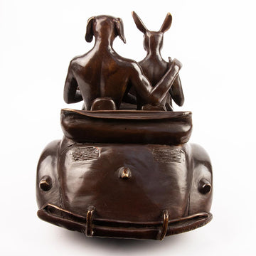 They Had the VW Car Bug (Bronze Sculpture)