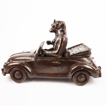 They Had the VW Car Bug (Bronze Sculpture)