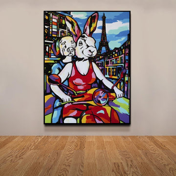 He knew a holiday in Paris would be heaven (Original Painting)