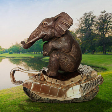 Make War Extinct, Not Wildlife (Bronze Sculpture)