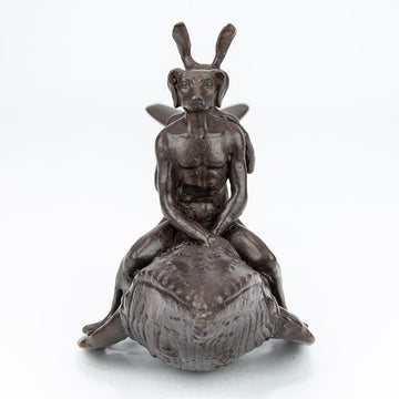 Whale Riders in the Sea (Bronze Sculpture, Pocket Size)