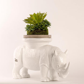 He carried love on his back wherever he went (Candle/Plant Holder Resin Sculpture)