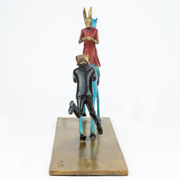 They Loved a Wild Adventure Every Day of the Week (Bronze Sculpture, Miniature)