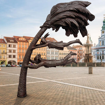 It Was a Windy Day They Would Never Forget (Bronze Sculpture)