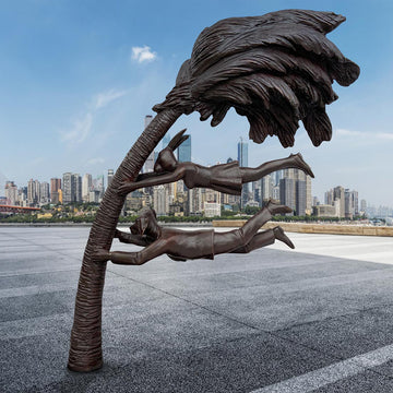 It Was a Windy Day They Would Never Forget (Bronze Sculpture)