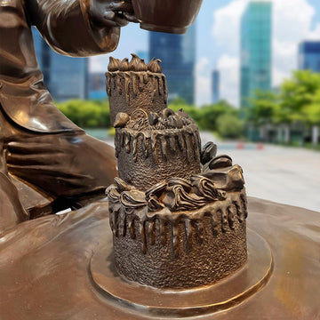 It Was a Windy Day in London (Bronze Sculpture)
