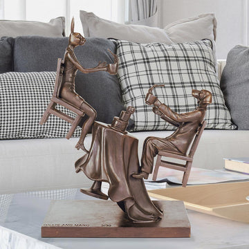 It Was a Windy Day in Paris (Bronze Sculpture)
