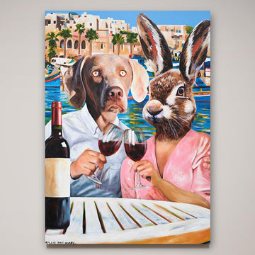 The Wine Drinkers loved eachother (Original Painting)