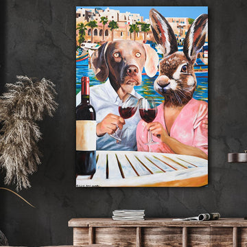 The Wine Drinkers loved eachother (Original Painting)