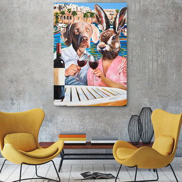 The Wine Drinkers loved eachother (Original Painting)