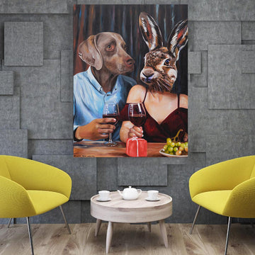 The Wine Drinkers were in love (Original Painting)