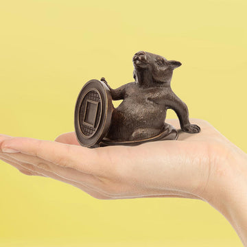 Wombat Comes Into a Better Tomorrow (Bronze Sculpture, Pocket Size)