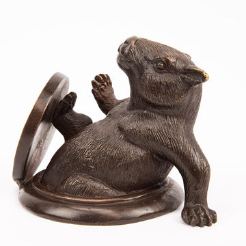 Wombat Comes Into a Better Tomorrow (Bronze Sculpture, Pocket Size)