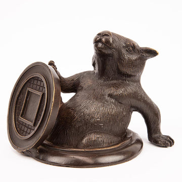 Wombat Comes Into a Better Tomorrow (Bronze Sculpture, Pocket Size)