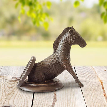 Zebra Comes Into a Better Tomorrow (Bronze Sculpture, Pocket Size)
