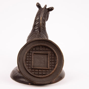 Zebra Comes Into a Better Tomorrow (Bronze Sculpture, Pocket Size)