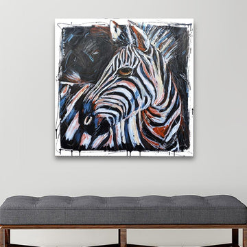 The zebra would always walk the line (Original Painting)