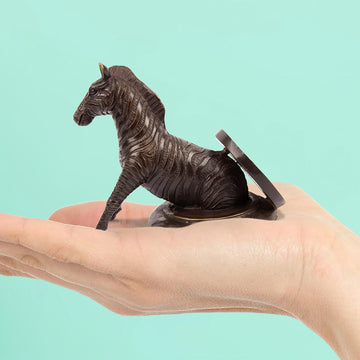 Zebra Comes Into a Better Tomorrow (Bronze Sculpture, Pocket Size)
