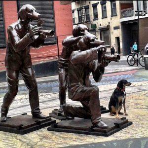 DUMBO is going to the dogs, and these sculptures prove it