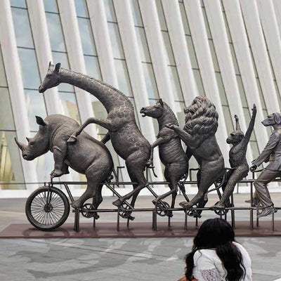 Port authority hosts interactive wildlife sculpture installation at World Trade Center campus