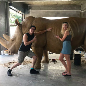 Statue honoring trio of rare rhinos coming to NYC