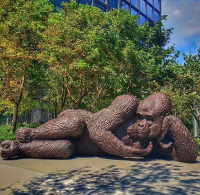 King Nyani, the Largest Bronze Gorilla Statue Arrives in NYC