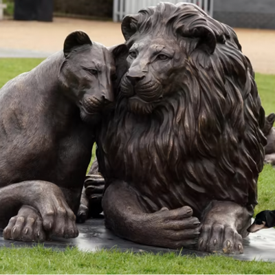 20 life-sized bronze lions unveiled as part of a conservation charity exhibition in Newcastle