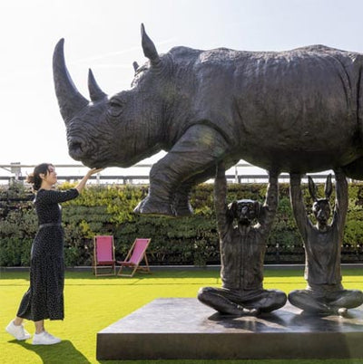 Westfield launches ‘Rise Up Rhino’ sculpture from Gillie & Marc to celebrate Earth Day 2022