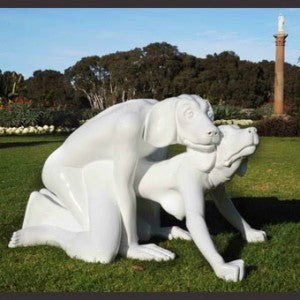 Dog-Man Sculptures Have Aussies Asking, ‘Mutt or Smut?’ Larry Knowles