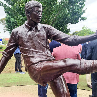 Hudson honoured with hometown statue