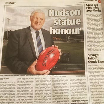 Town's tribute to Hudson