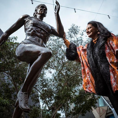 Nova Peris honoured in bronze in Melbourne's centre