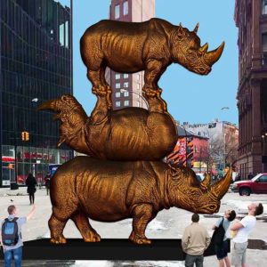 A Giant Rhino Statue Is Coming To Astor Place Next Year