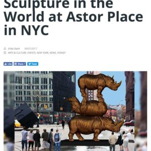 Artists Want to Build the Largest Rhino Sculpture in the World at Astor Place in NYC