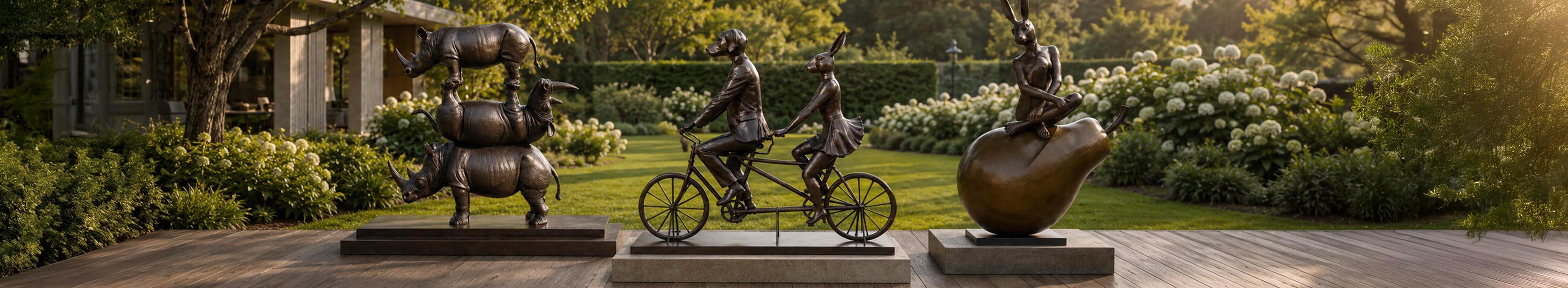 Mid-Size Garden Bronze Sculptures