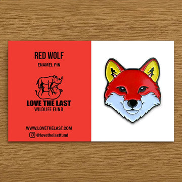 Red Wolf (Enamel Pin)