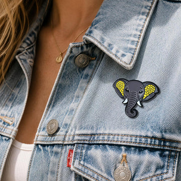 African Forest Elephant (Enamel Pin)