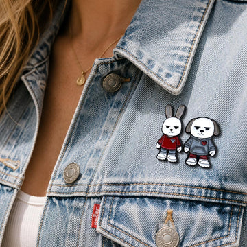 Rabbitgirl and Dogboy (Enamel Pin Set)