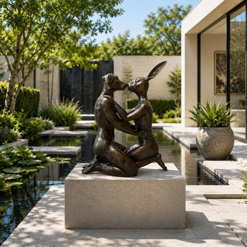They Kissed and Kissed More (Bronze Sculpture, Mid-Size)