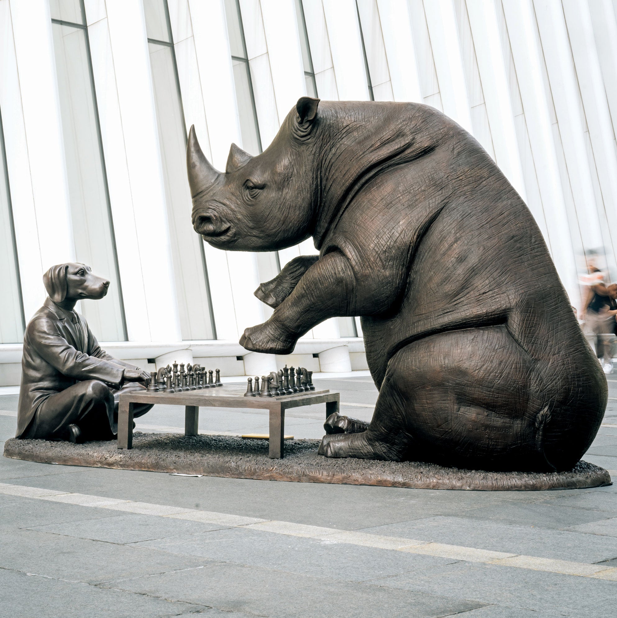 The White Rhino Was Thinking Ahead with Dogman's Encouragement