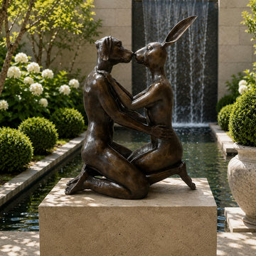 They Kissed and Kissed More (Bronze Sculpture, Mid-Size)