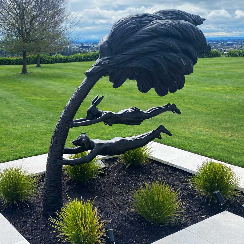 It Was a Windy Day They Would Never Forget (Bronze Sculpture