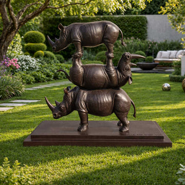 The Very Last Three on Earth (Bronze Sculpture, Mid-Size)