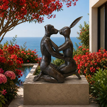 They Kissed and Kissed More (Bronze Sculpture, Mid-Size)