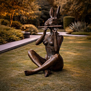 She Was the Pipe Piper of Love (Bronze Sculpture)